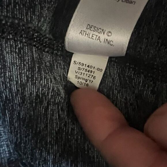 Athleta Quest Criss Cross‎ Grey Marl Chaturanga Capri Small - Picture 6 of 8